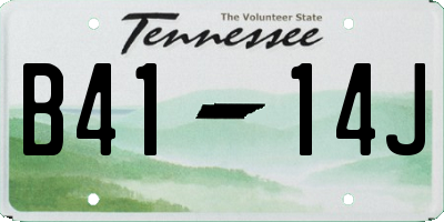 TN license plate B4114J