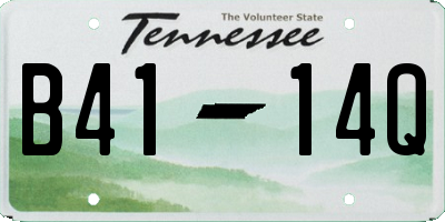 TN license plate B4114Q