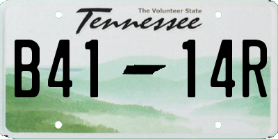 TN license plate B4114R