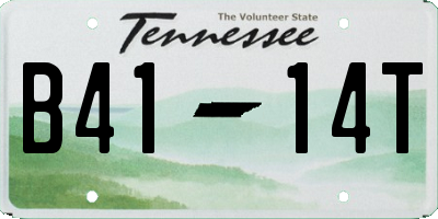 TN license plate B4114T