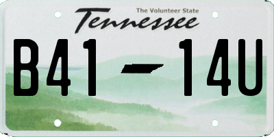 TN license plate B4114U