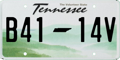 TN license plate B4114V
