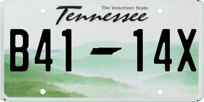 TN license plate B4114X