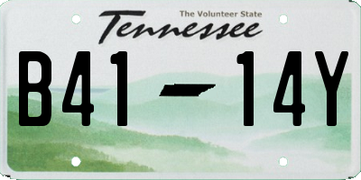 TN license plate B4114Y