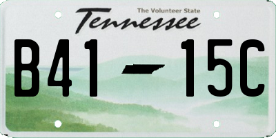 TN license plate B4115C