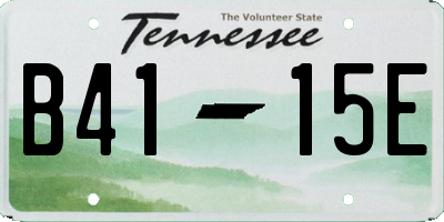TN license plate B4115E
