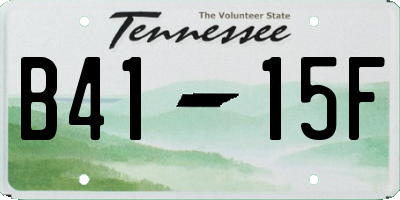TN license plate B4115F