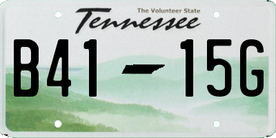 TN license plate B4115G