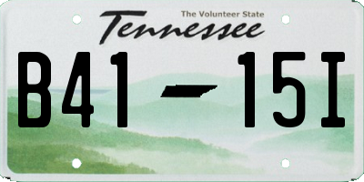 TN license plate B4115I