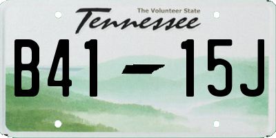 TN license plate B4115J