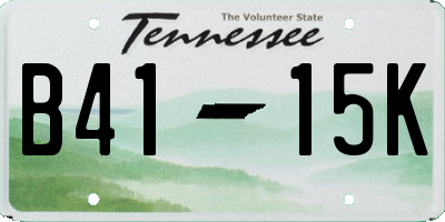 TN license plate B4115K