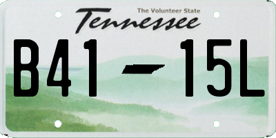 TN license plate B4115L