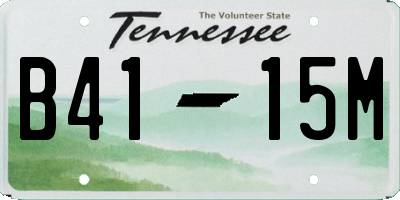 TN license plate B4115M