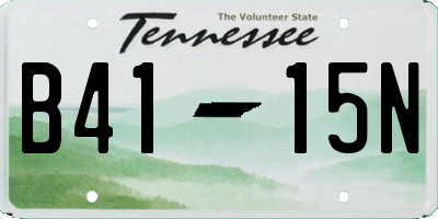 TN license plate B4115N