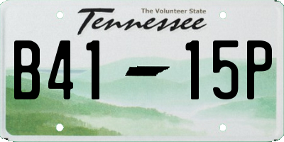 TN license plate B4115P