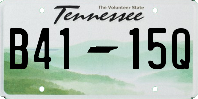 TN license plate B4115Q