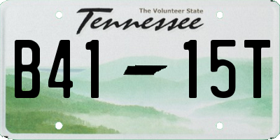 TN license plate B4115T