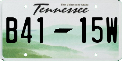 TN license plate B4115W