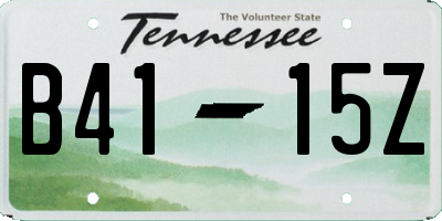 TN license plate B4115Z