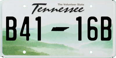 TN license plate B4116B