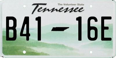 TN license plate B4116E