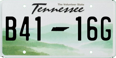 TN license plate B4116G
