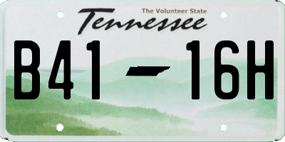 TN license plate B4116H