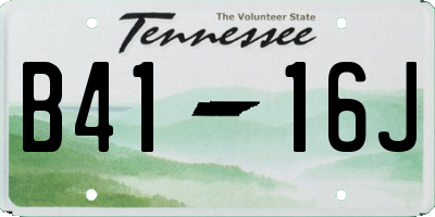 TN license plate B4116J