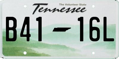 TN license plate B4116L