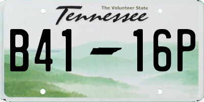 TN license plate B4116P