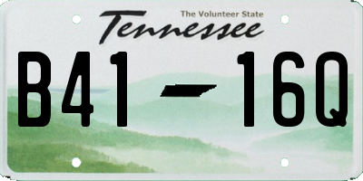 TN license plate B4116Q