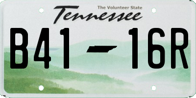 TN license plate B4116R