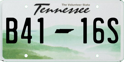 TN license plate B4116S