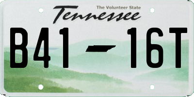 TN license plate B4116T