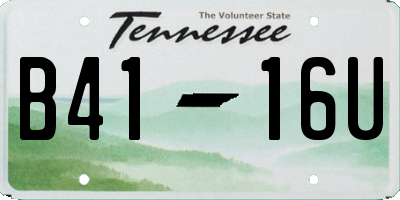 TN license plate B4116U
