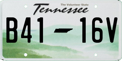 TN license plate B4116V