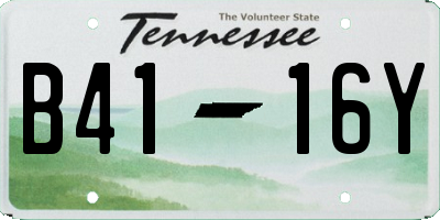 TN license plate B4116Y