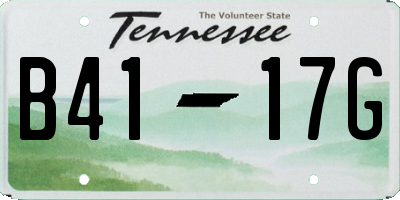 TN license plate B4117G