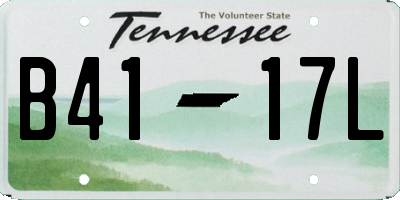 TN license plate B4117L