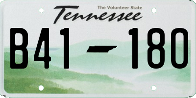 TN license plate B4118O
