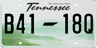 TN license plate B4118Q