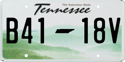 TN license plate B4118V