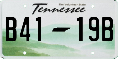 TN license plate B4119B