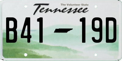 TN license plate B4119D