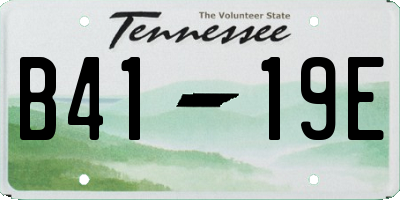 TN license plate B4119E