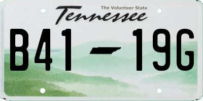 TN license plate B4119G