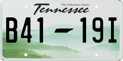 TN license plate B4119I