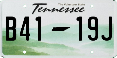 TN license plate B4119J