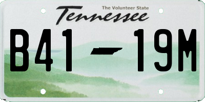 TN license plate B4119M