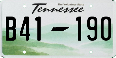 TN license plate B4119O
